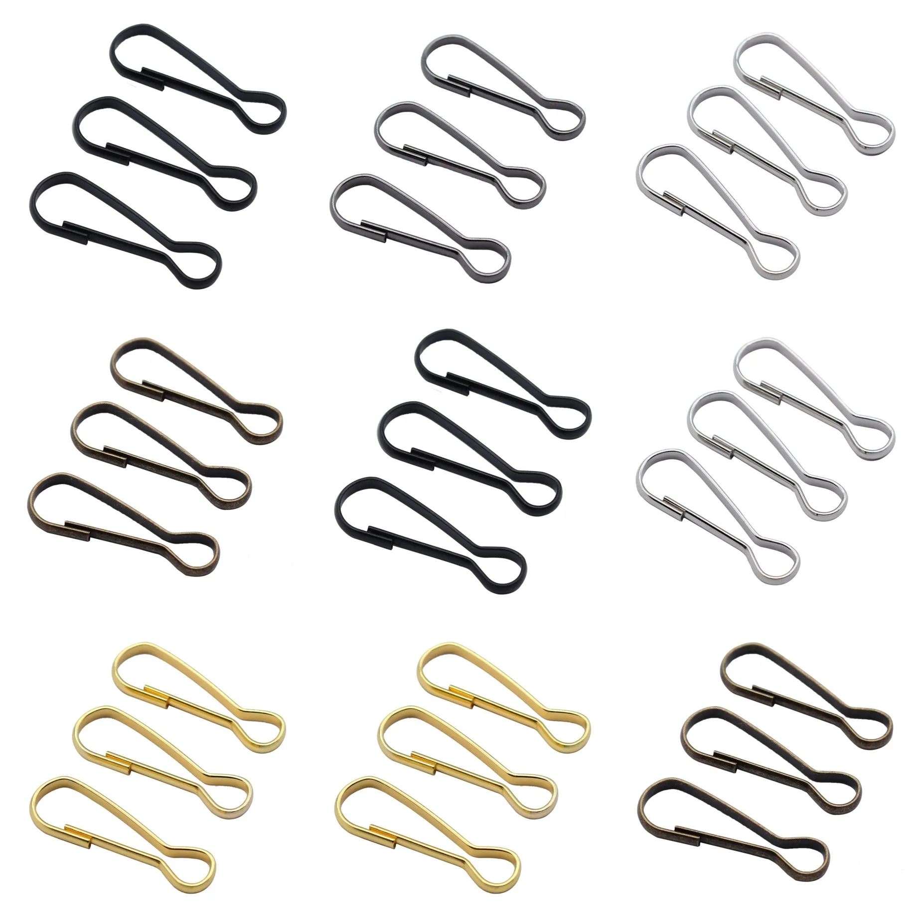 Pig Kidney Shape Key Clasp 4 Sizes 5 Colors Findings For DIY Bracelet Necklace Jewelry Making Supplies