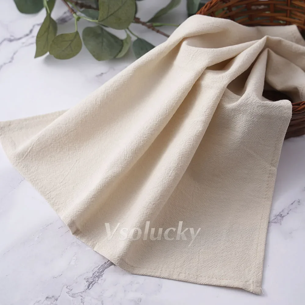 1 - 24 Pack 40x40cm Cloth Napkins Washed Cotton Soft Solid Color Table Napkin Tea Towels for Home Kitchen Wedding Party Decor