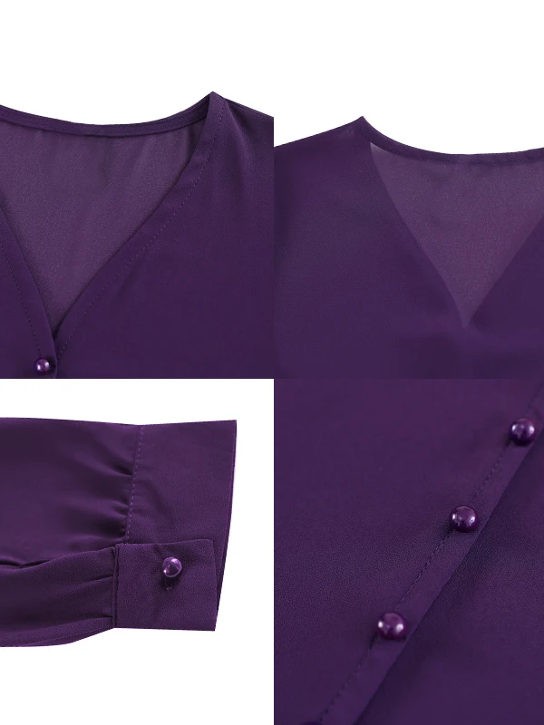 Ele Color Dames irt Groot formaat Afslankend Faionable Vleesbedekkend Halflang Lang Sve V-Ne Polyestervezel