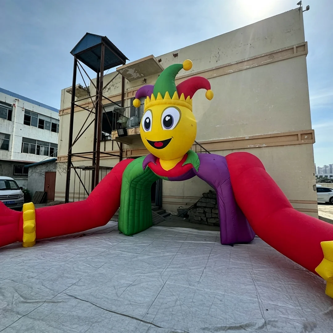 Giant Inflatable Jester Arch Clown Entrance Gate Blow Up Carnival Archway For Amusement Park Circus Outdoor Party Lawn Decor