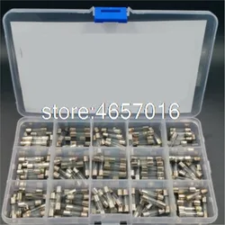 15Kinds 150pcs 5*20 Fast-blow Glass Tube Fuses Car Glass Tube Fuses Assorted Kit 5X20 with Box fusiveis 0.1A-30A Household Fuses