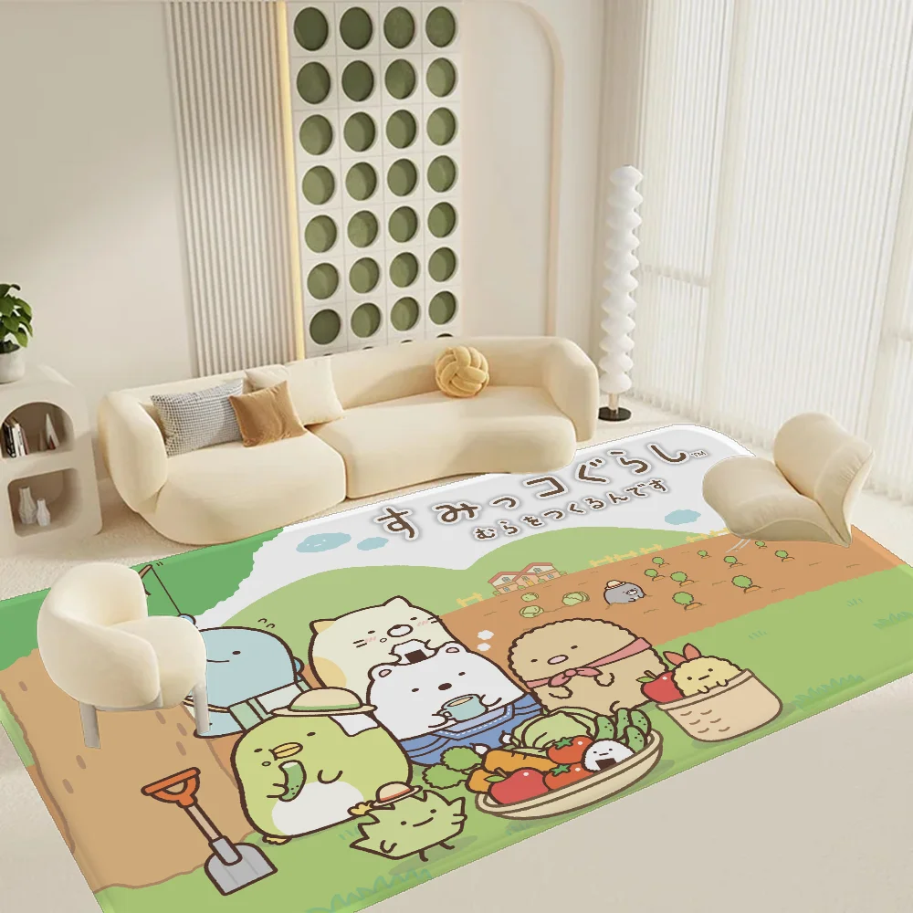 

S-Sumikko G-Gurashi Entrance Door Mat Washable Non-Slip Living Room Sofa Chairs Area Mat Kitchen Welcome Doormat