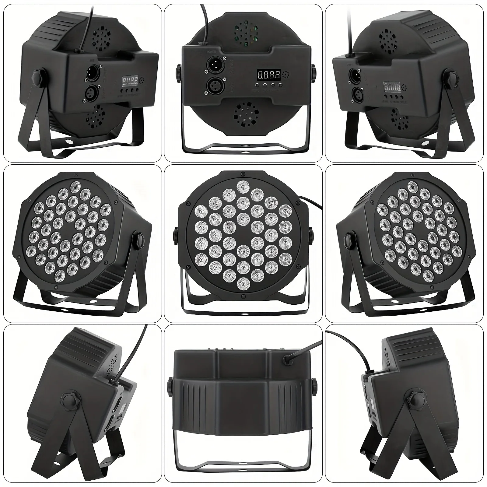 36LED RGB DMXステージパーライト リモコン付き クリスマス2026 新年パーティー照明 7CHフラットアップライティング DJウェディングイベント用