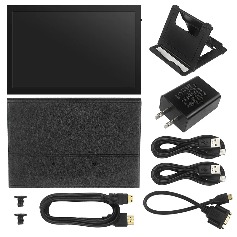 10.1 pollici 1280x800 touch screen IPS display staffa in pelle opzionale per PC Raspberry Pi orange Pi 5 plus monitor per console di gioco