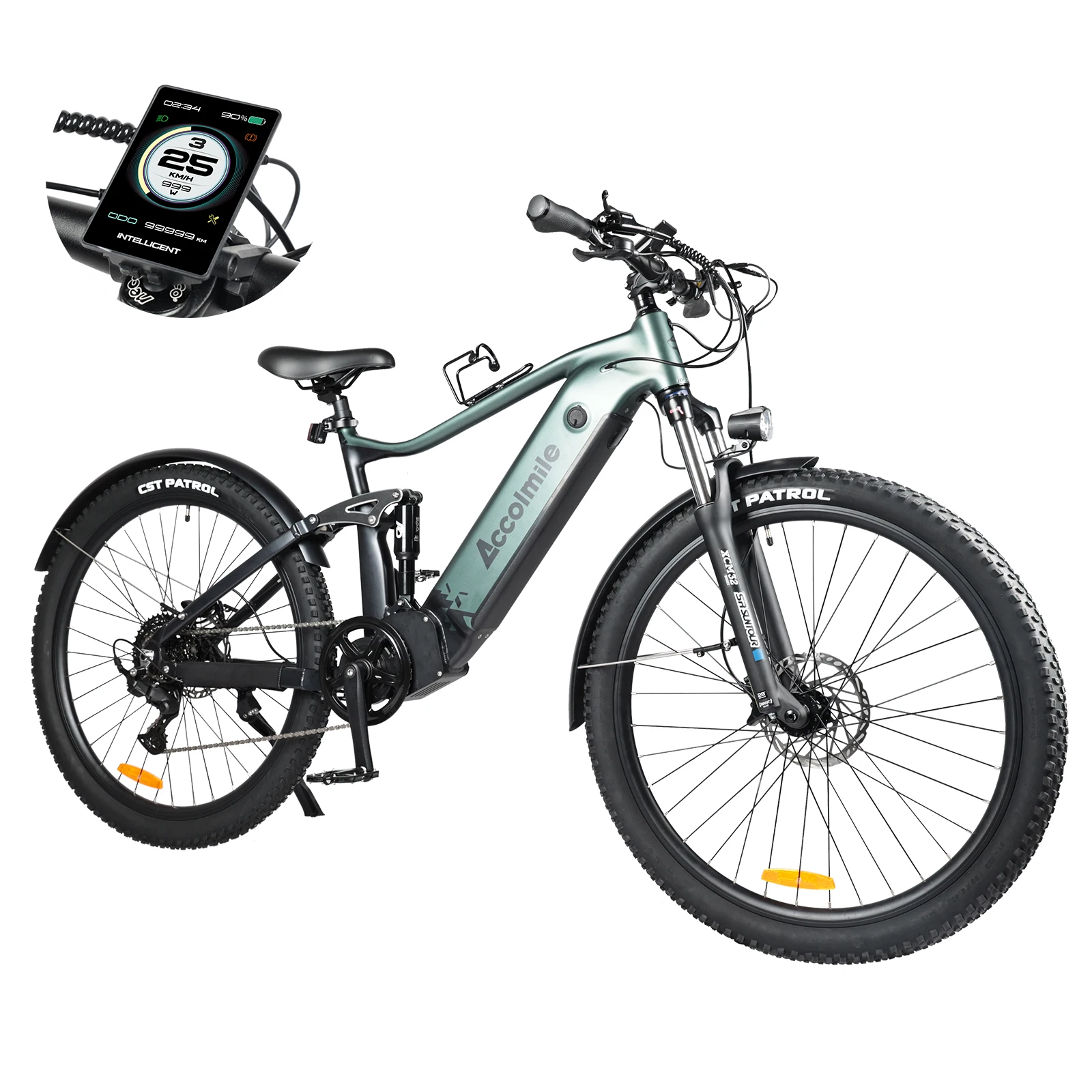 【3 Day Delive】Accolmile Electric Mountain Bike Powerful eMTB 48V 750W Bafang Mid Motor With Intube 20Ah Battery Max Speed 50KM/H