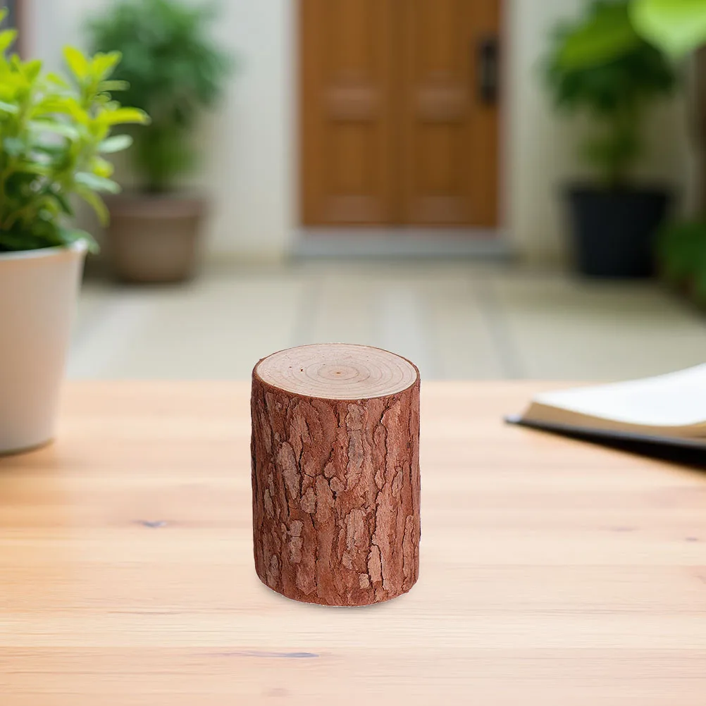 

2Pcs Mini Landscape Adornment Fake Wooden Stumps for Room House Office Desk Decorative Stump with Lifelike Design Faux Wood