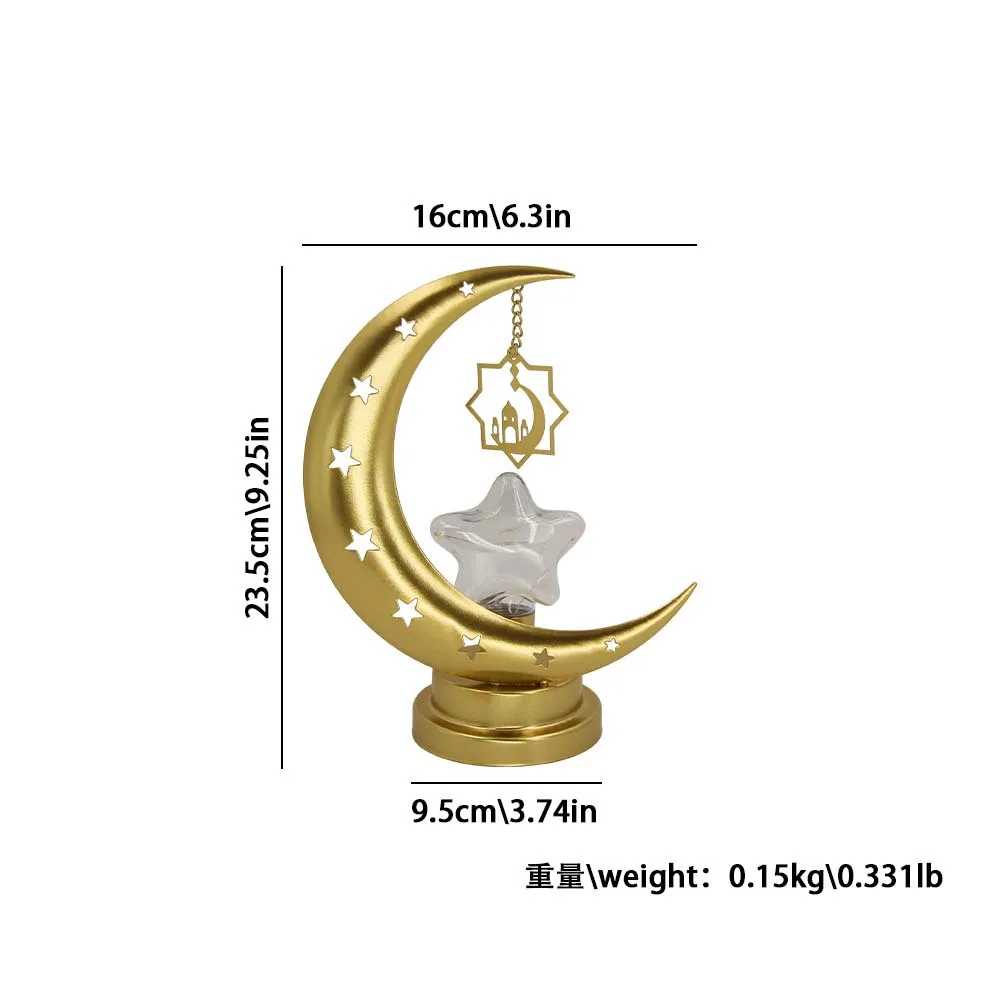 

New Christmas LED Decorative Light Iron Moon Indoor Ornament Small Night Light Birthday Gift Shaped Light