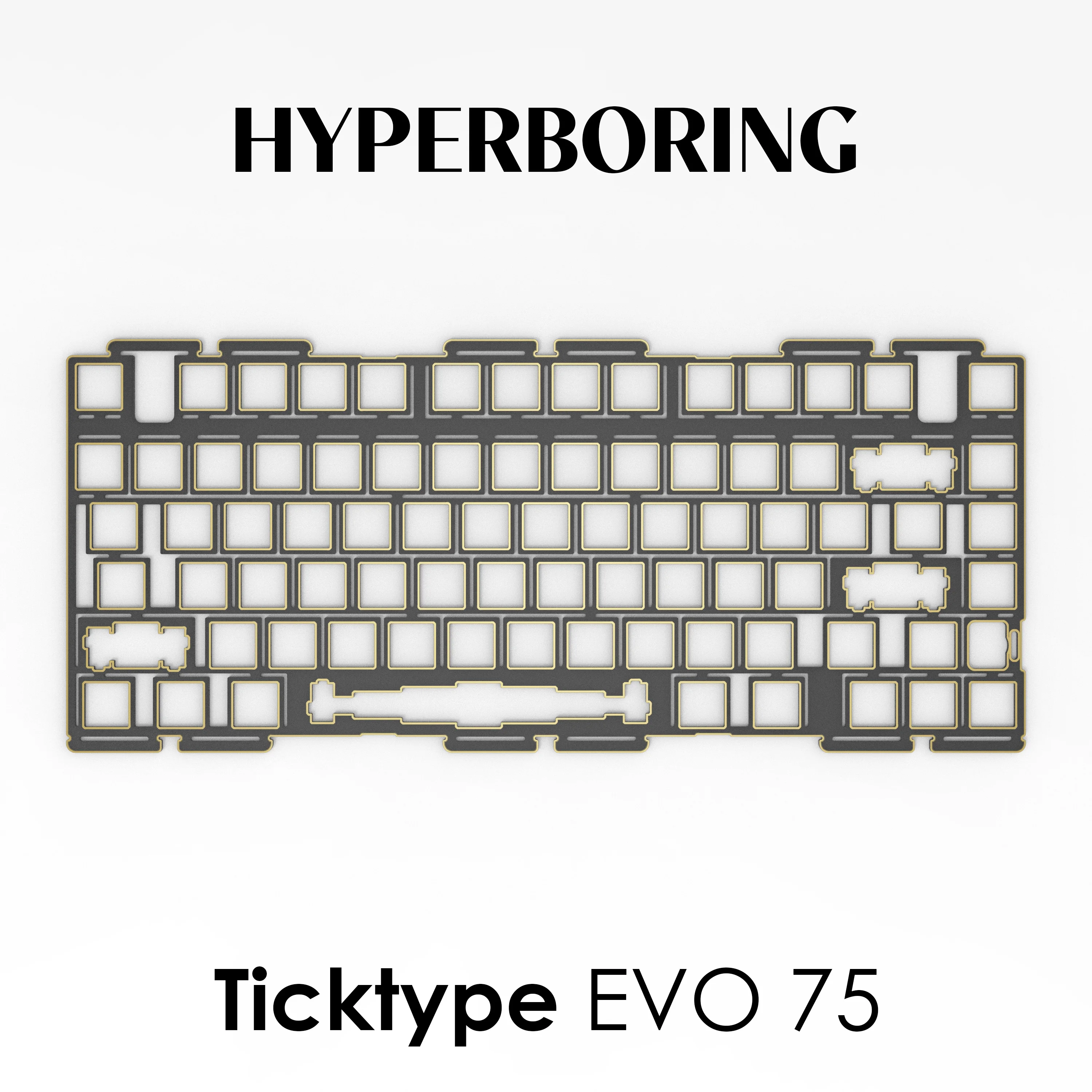 カスタムticktype-evo75キーボード用poronサウンドフォームセットとpc-pp-fr4アルミプレートマウントスタビライザーキーボードアクセサリー