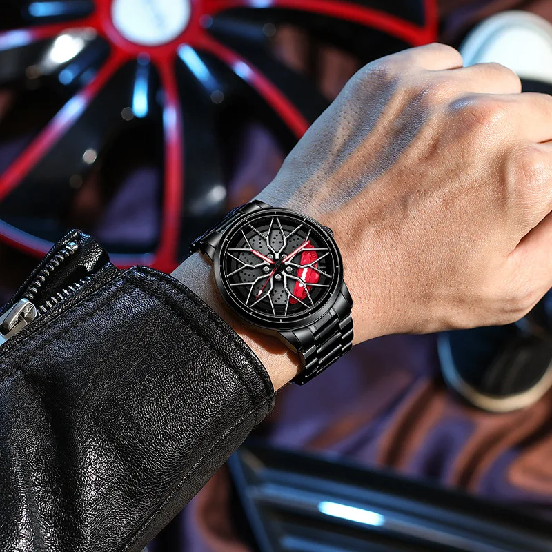 SVJ Wheel Hub Watch Three-dimensional Hollow Design Car Caliper Modified Watch Men Send Friends Limited Luxury