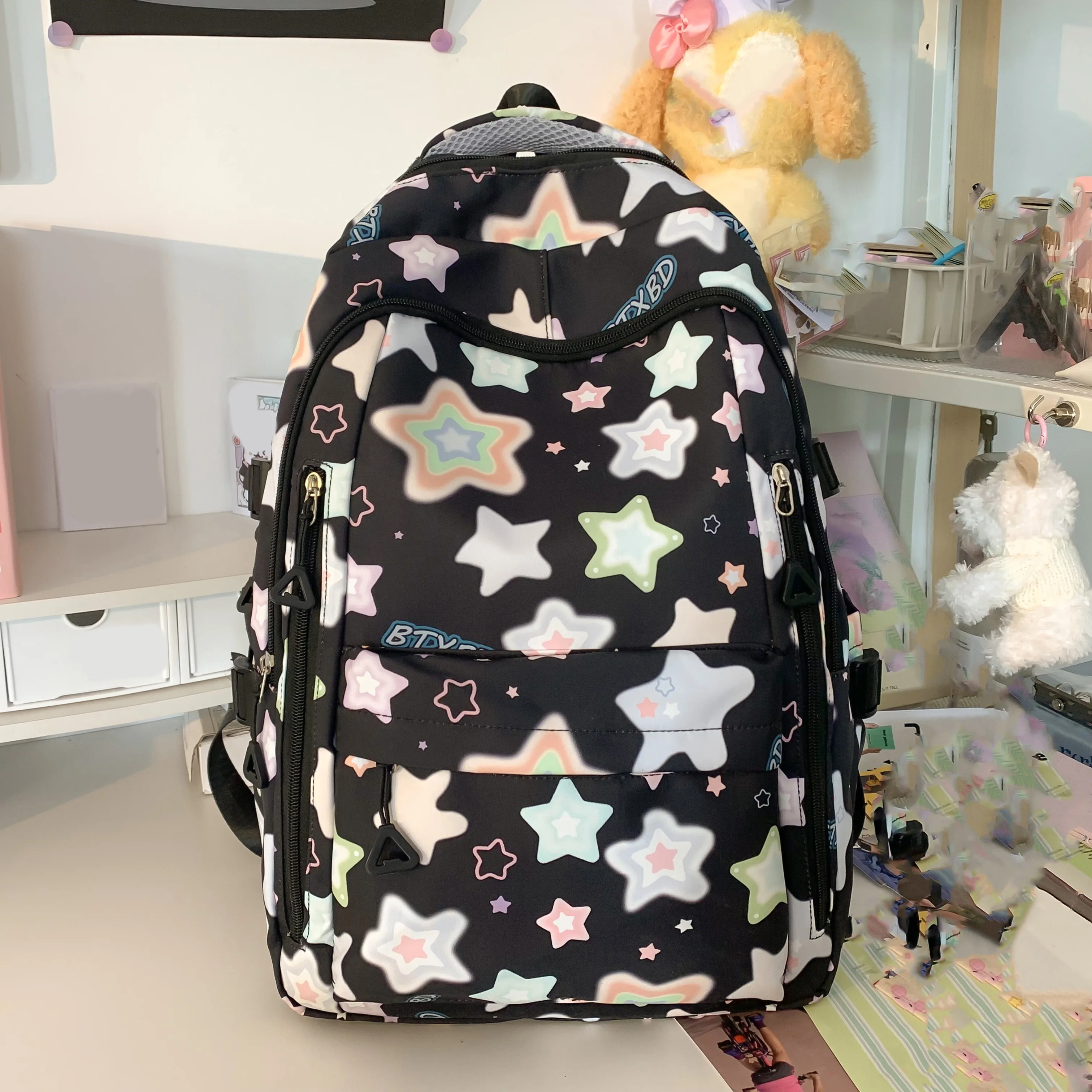 High school students, junior high school students, trendy lightweight schoolbags, computer backpacks, japanese style ins simple casual