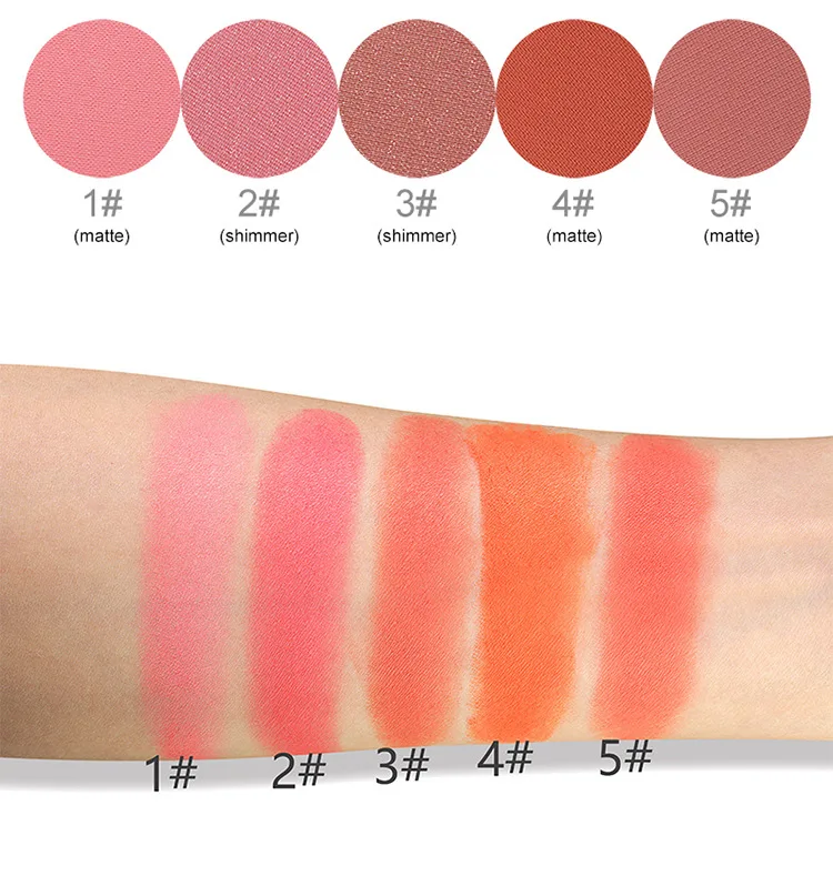 Private Label Printed Logo Matte Blush Palette Light Smooth Finish Soft Contour Vegan Friendly Wholesale MANUFACTURERS