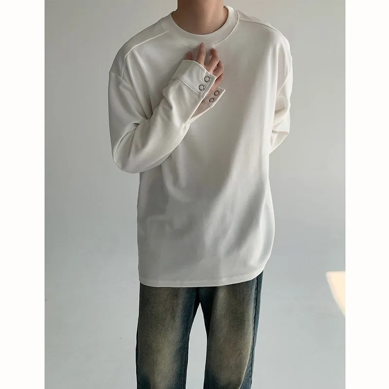 

American Round Neck Sweatshirt Men's Spring Autumn Long-sleeved T-shirt Bottoming Shirt