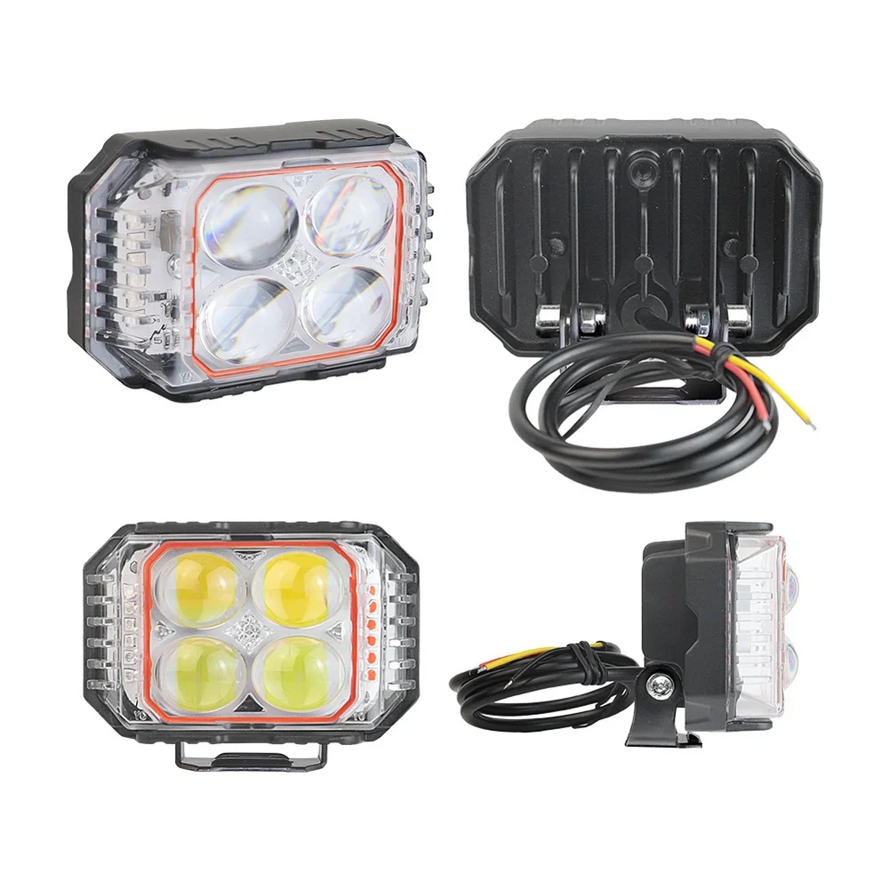 Foggy Conditions Motorcycle LED Light Dual Beam Dual Light Modes 2700LM Output 27.6W Power Aluminum Housing For SUV
