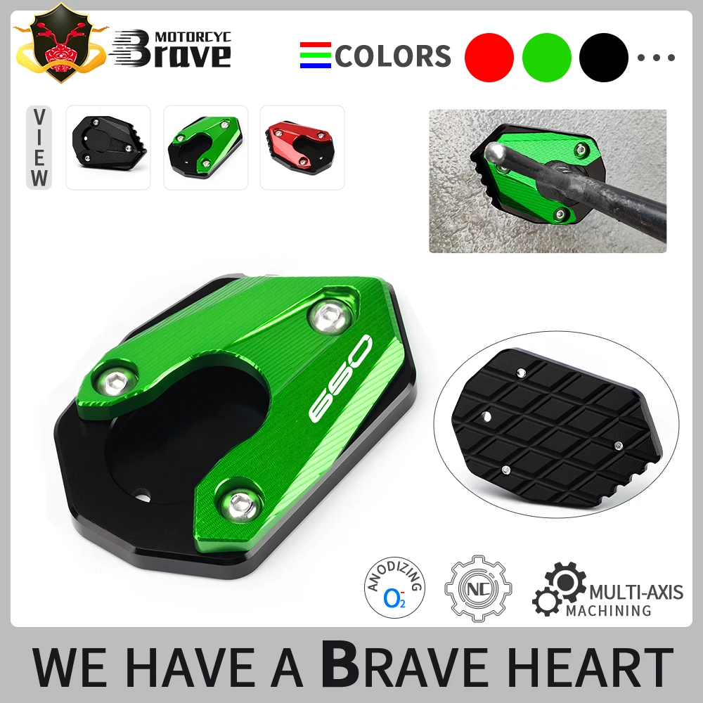 

Motorcycle Accessories Kickstand Foot Side Stand Extension Pad Support Plate Enlarge For Z650 2017-2022 Z650RS 2021 2022