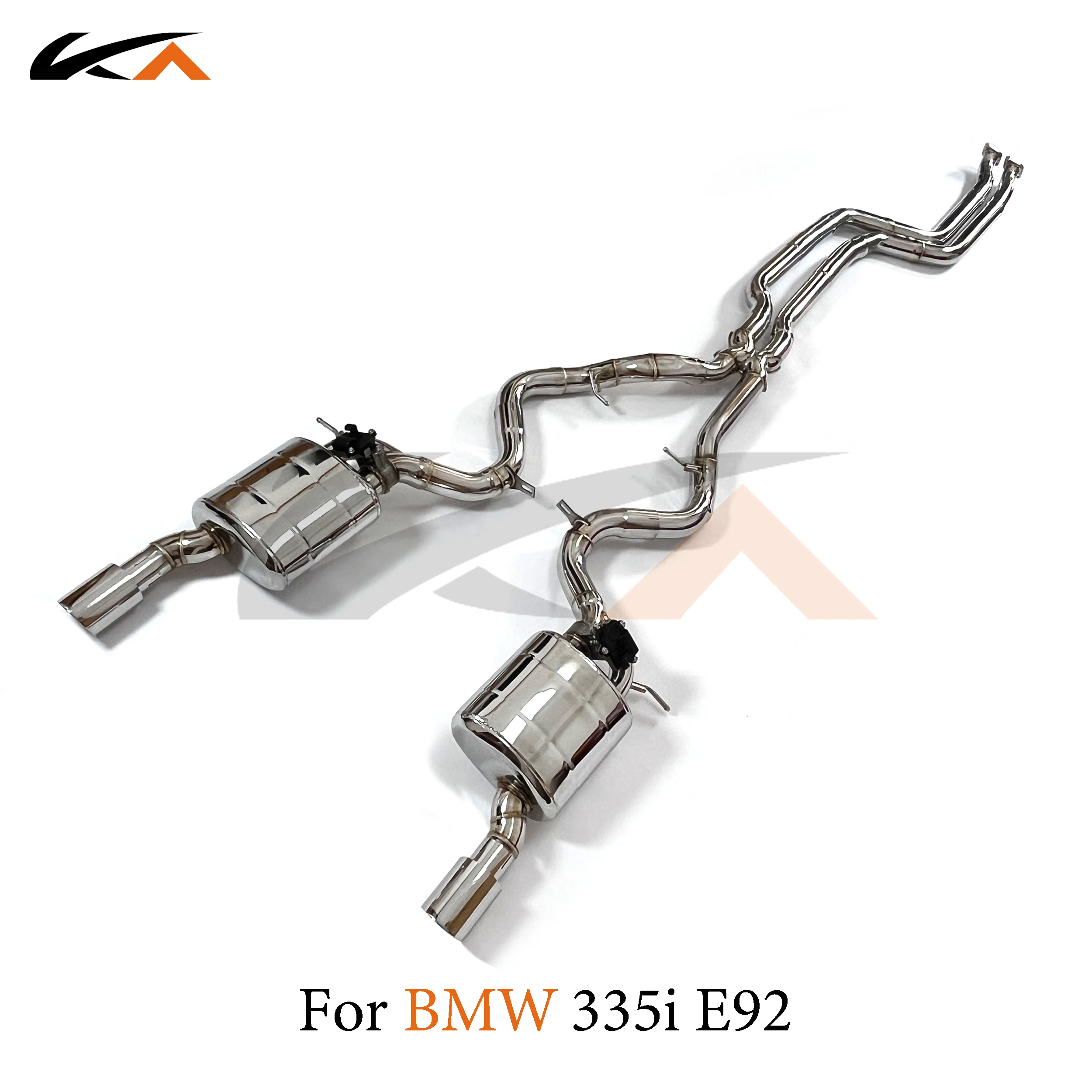 KA Tuning exhaust stainless steel catback for BMW 335i E90 E92 N54 3.0T rear section performance muffler valve sport sounds