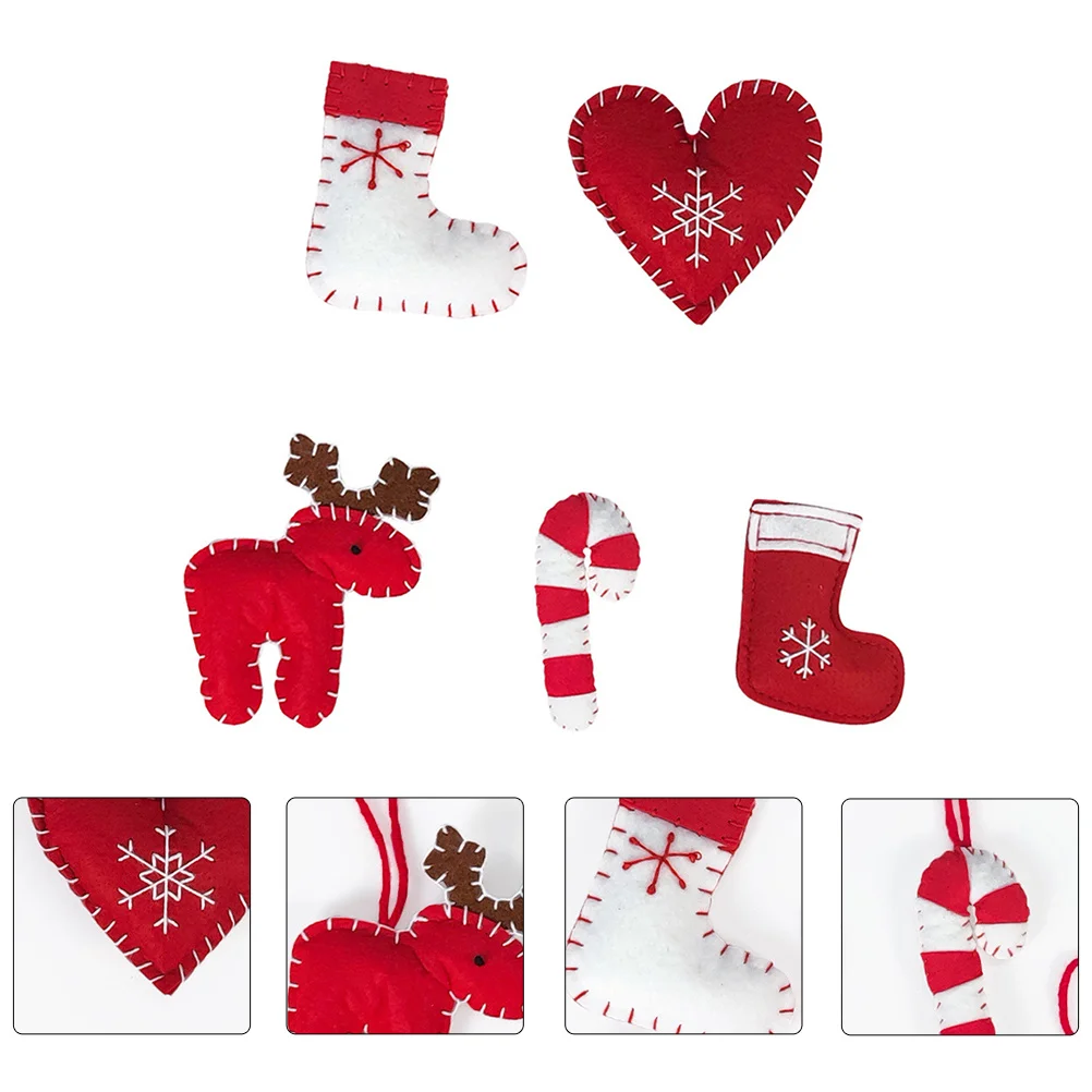 

5Pcs Xmas Elk Scene Pendants Creative Hanging Xmas Party Decorative Accents Christmas Adornments Christmas Pendants