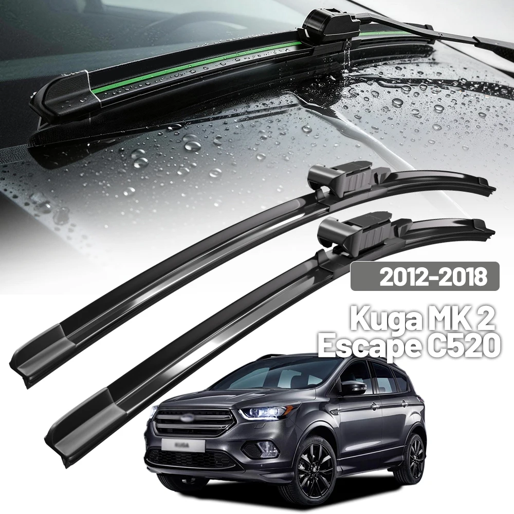 Wischerblätter-Set für die Frontscheibe, passend für Ford Kuga MK 2 Escape C520 2012 - 2018, Windschutzscheibe, 28 Zoll + 28 Zoll