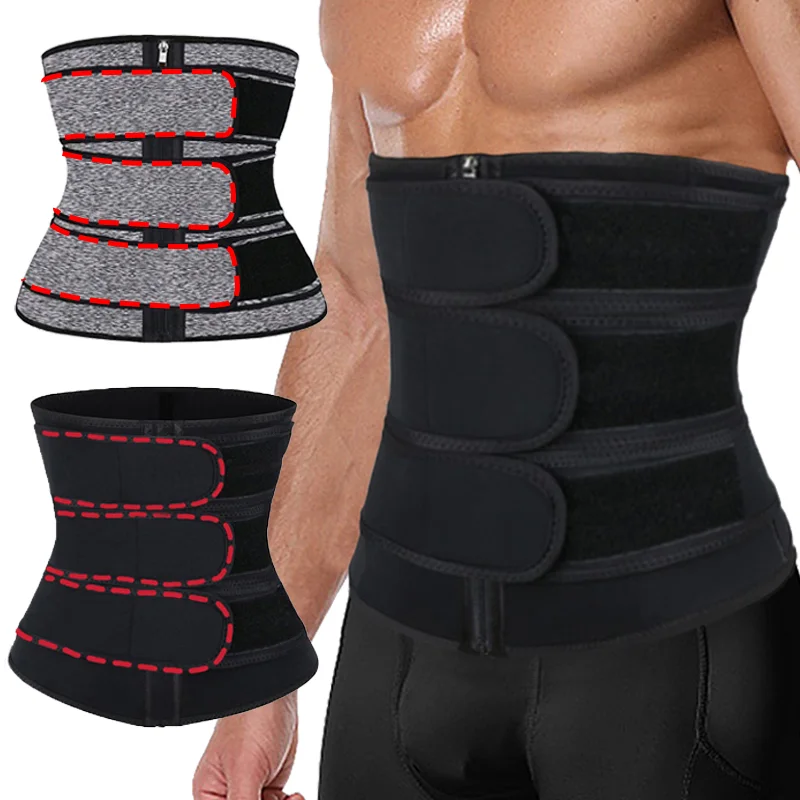 Waist Trainer Corset for Men Workout Sauna Sweat Belly Trimmer Belt Sports Compression Body Shaper Girdles Fitness Weight Loss