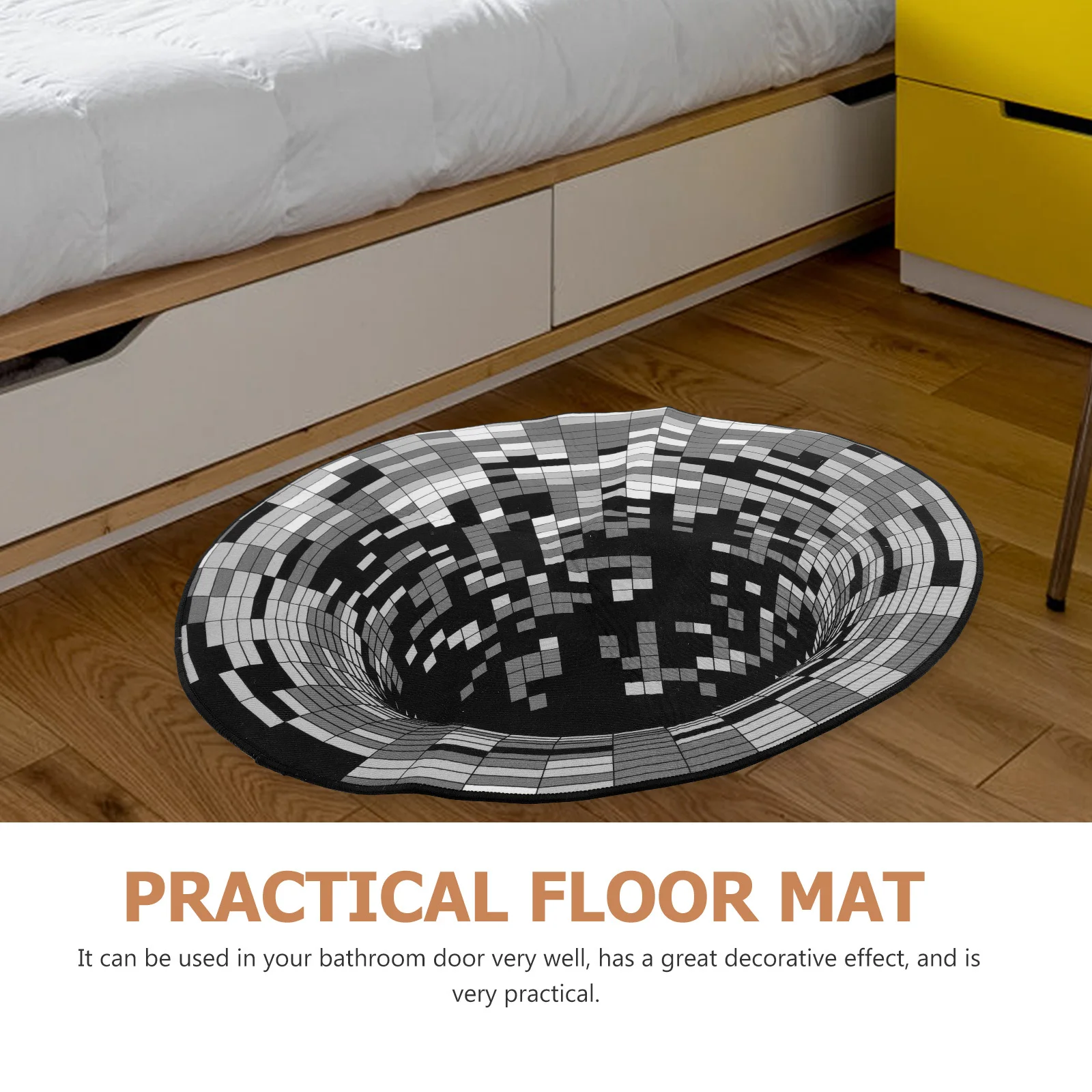 

3D Illusion Rug Non-Slip Floor Mat Creative Visual Carpet for Bedroom Living Room Dining Room Area Rugs Home Decor