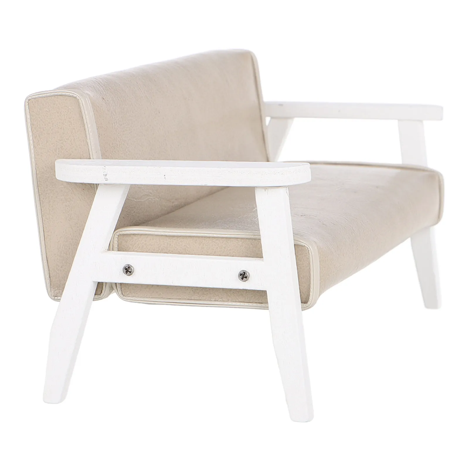 

Miniature Sofa Chair for Dollhouse PU Mini Couch Ideal for DIY Dollhouse Decor Miniature Furniture Realistic Detail