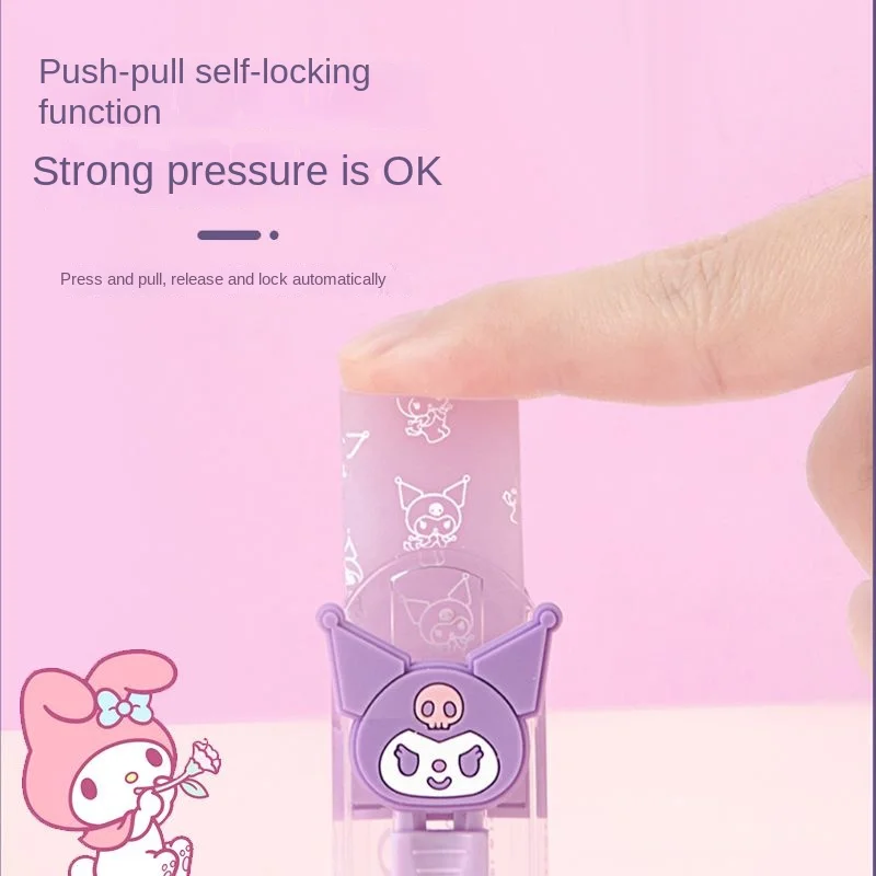 Sanrio Cartoon Anime Borracha Push-Pull, Borracha Estudante, Requintado, Fofos, Novo Estilo, Entrega rápida, Kuromi Cinnamoroll My Melody Cinnamoroll Anime