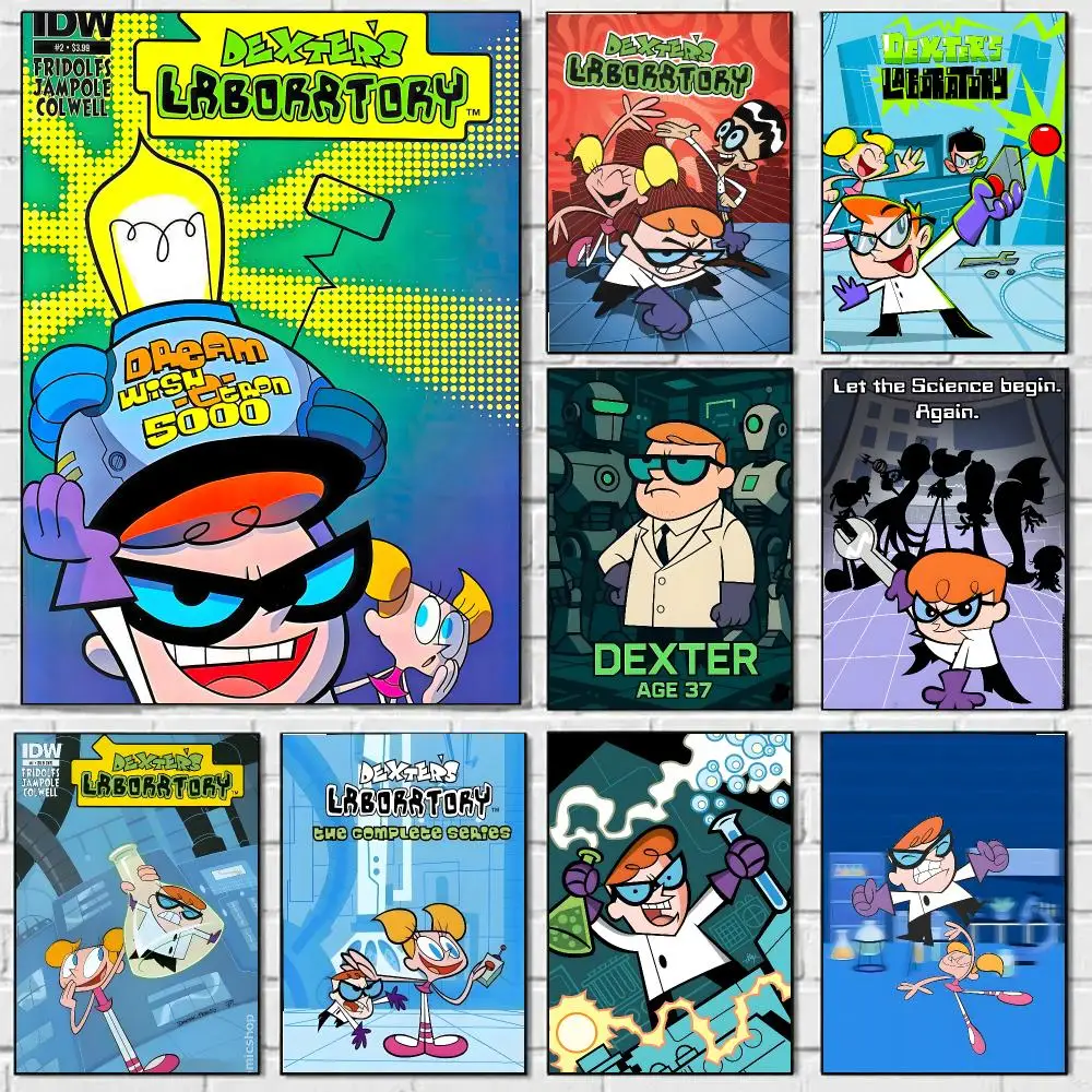 1pc Anime D-Dexters Laboratory Poster Self-adhesive Advanced Aesthetic Printing Paper Wall Art For Living Room Home Decor