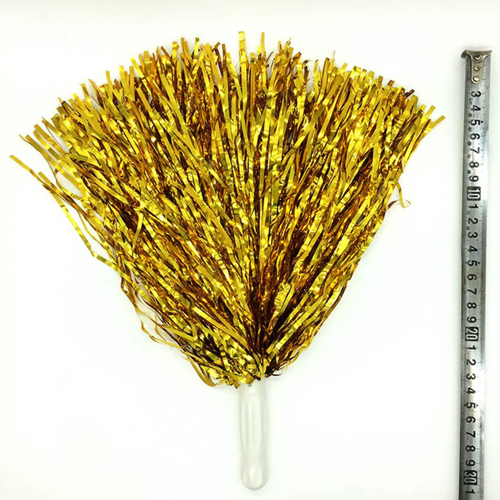 

6Pcs Hand Flower Bright Plastic Pompom for Cheerleading Dance Party Sports Event Decoration Reusable Fancy Dress Accessories