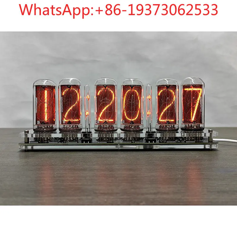 6-Position IN18 Glow Clock, Glow Tube Clock IN-18 Four Tubes Nixie Clock