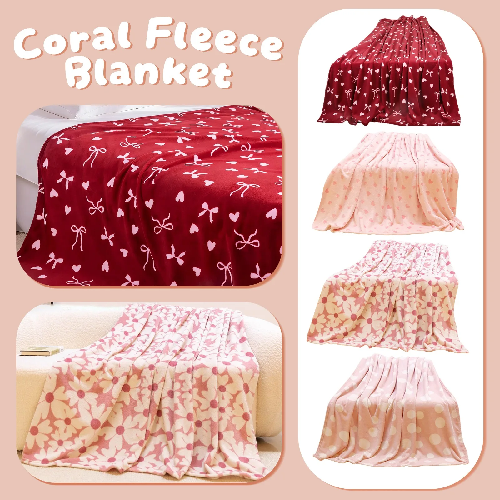 40 * 60 Inch Flannel Nap Blanket Sofa Throw Office Sleeping Blanket Nap Blanket
