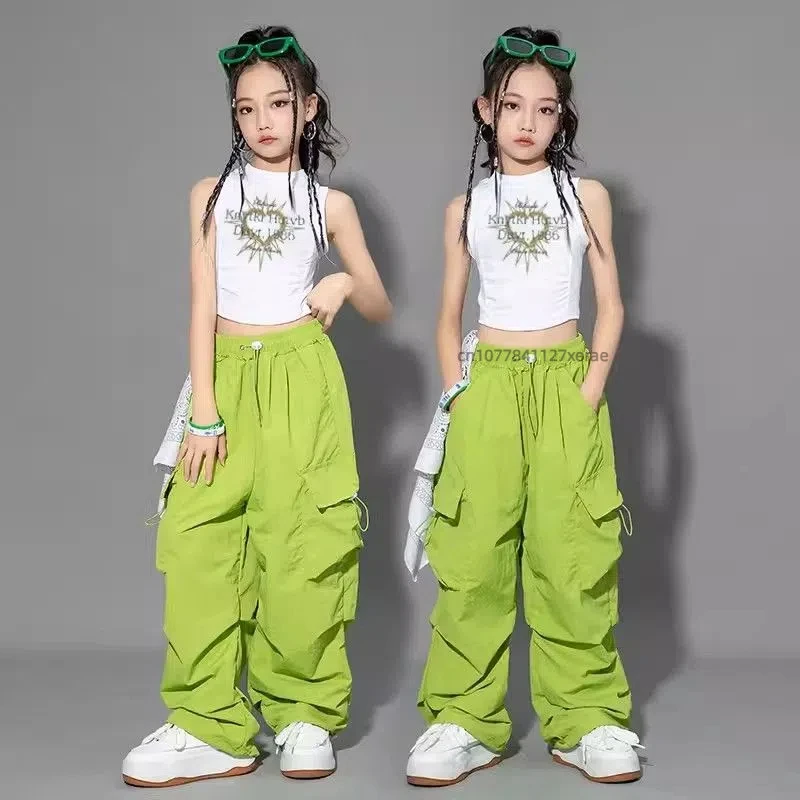 Children's Dance Costume Vest Work Pants Two-piece Set Jazz Dance Hip-hop Dance Costume Children's Street Dance Costume Set