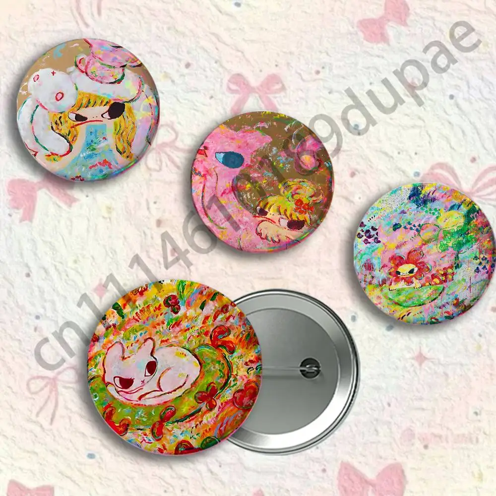 A-Ayako Rokkaku Badges 25 32 44 58 75 mm Round Customizable Wholesale Fan goods Self-made fan freebies