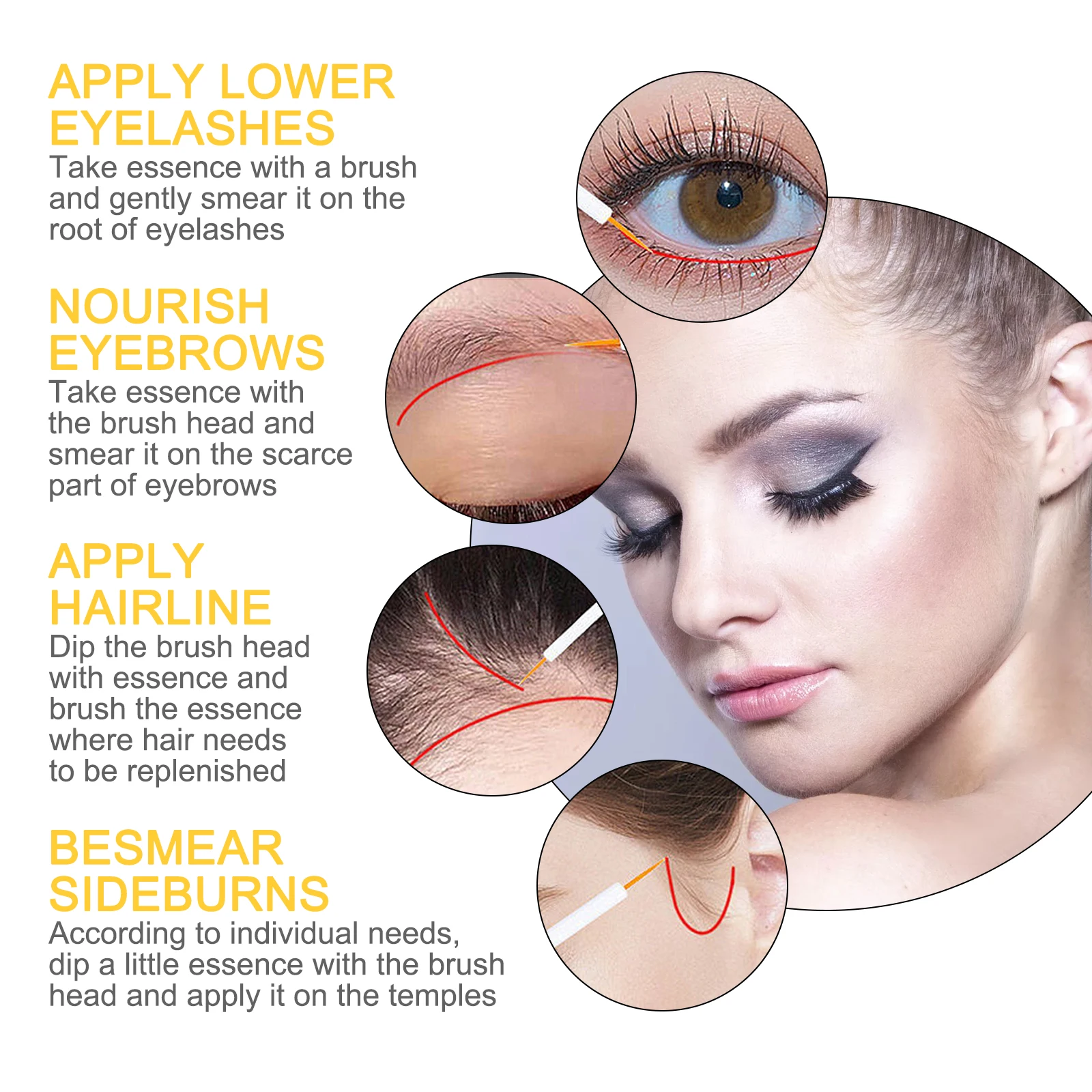 Rozemarijn Wimpergroei Serum Haargroei Anti Haaruitval Voorkomen Kaalheid Voller Dikkere Verlenging Wenkbrauw Essentiële Make-up