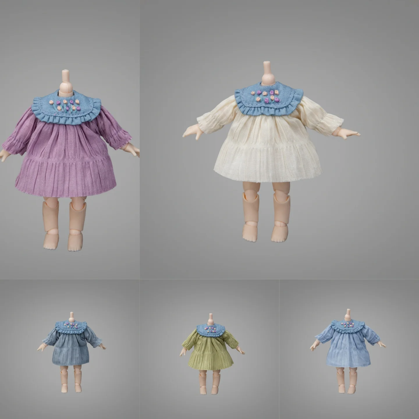 

Ob11 Одежда для кукол Вышитое платье Blythe Ob22 OB24 OB26 Molly 1/12 Points Bjd PlainBody P9 A Si 2.0 Маленькая ткань OB24 Fairy Bo