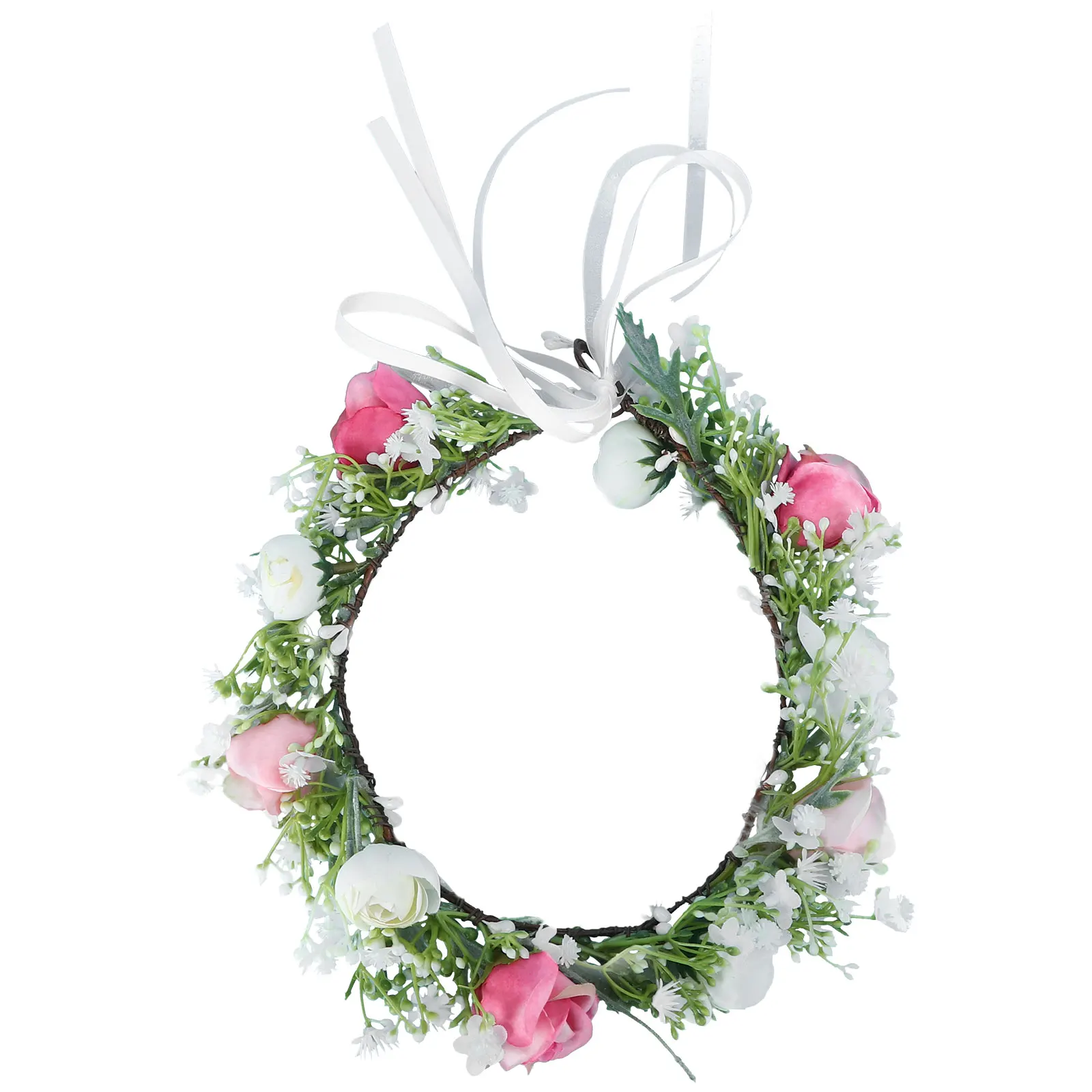 

1pc Rose Garland Headdress Hair Accessories Bride Girls Bridal Hairband Wedding Plastic Wreath Stylish Comfortable Durable Party