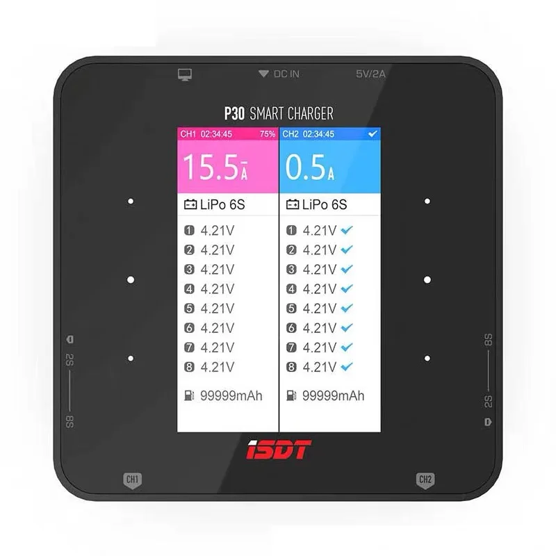 

For ISDT P30 1500w 30A Smart Balance Charger Aircraft Dual Charger