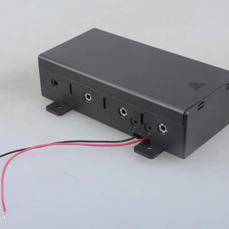 Heavy Duty LR20 D Battery Storage Box with Secure Wiring System and Universal Compatibility for Various Electronics 24BB