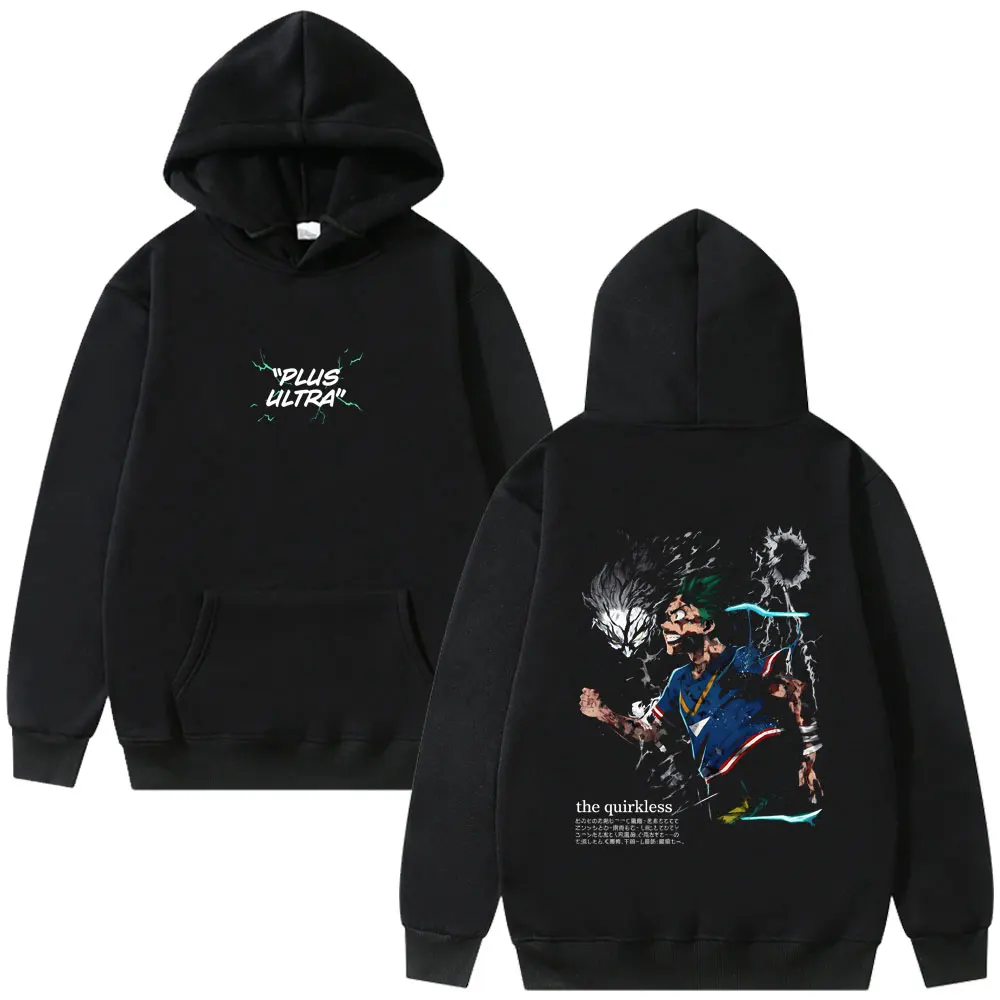 Anime My Hero Academia Hoodie Funny Cartoon Midoriya Izuku Graphic Sweatshirt Men's Women's Manga Casual Fleece Pullover Hoodies