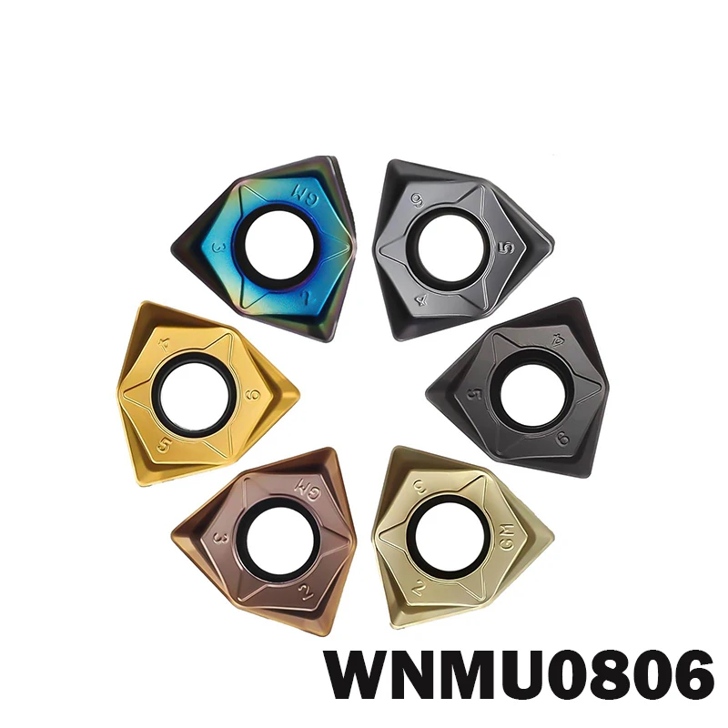 

WNMU WNMU080608 Полный ассортимент высококачественных твердосплавных пластин серии MFWN, 90 градусов, 6-угольные, двусторонние, для фрезерования чугуна.