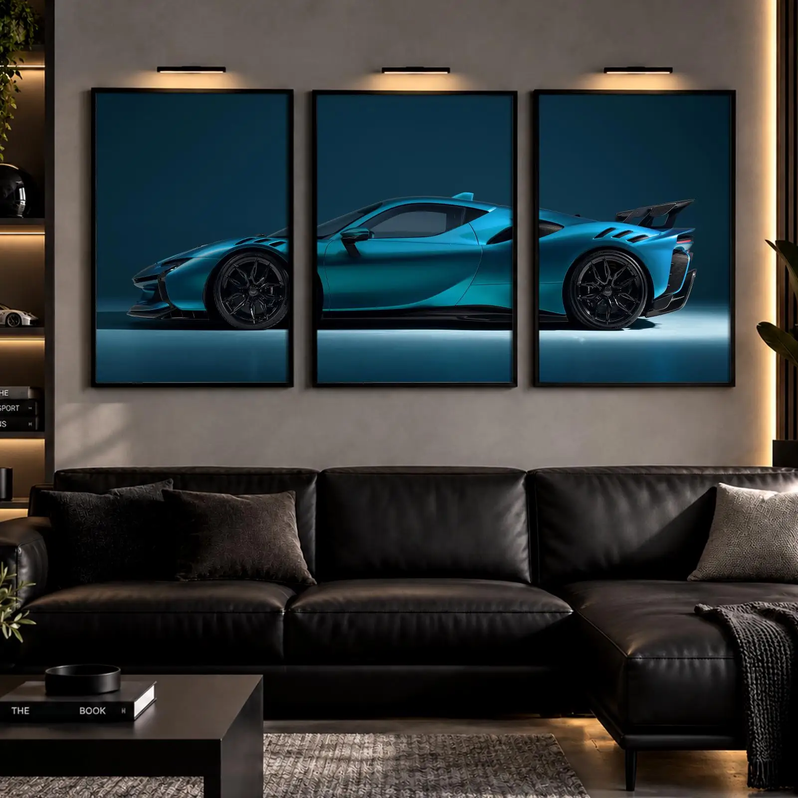 3pc S-SF90 Hybrid Racer Painting Calligraphy Canvas Poster Set Wall Art Prints for Bedroom Living Room Home Decor Gift