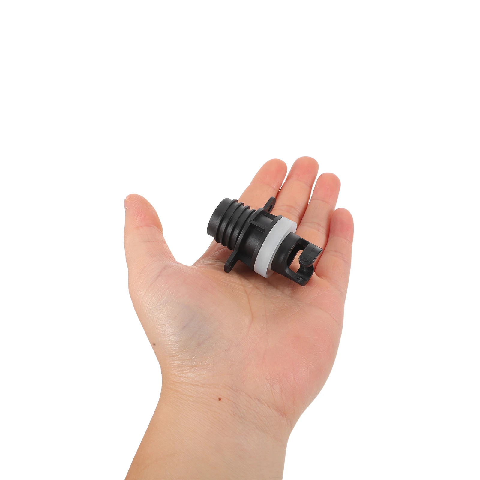 

4 Pcs Air Pump Adapter Inflatable Boat Connector Valve Black Pumping Head
