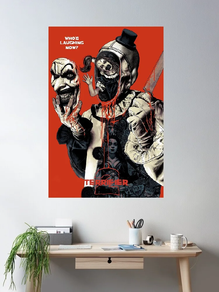 Terrifier 2 Movie Art Print Canvas Poster, Living Room Decor, Home Wall Picture