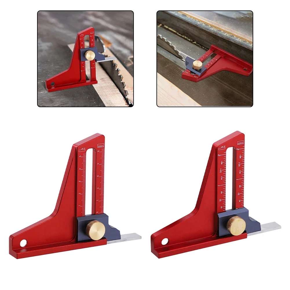 

Adjustable Table Saw Depth Gauge Metric Inch Scale Aluminum Setting Up Blade Router Bits Height Measuring Gauge Ruler