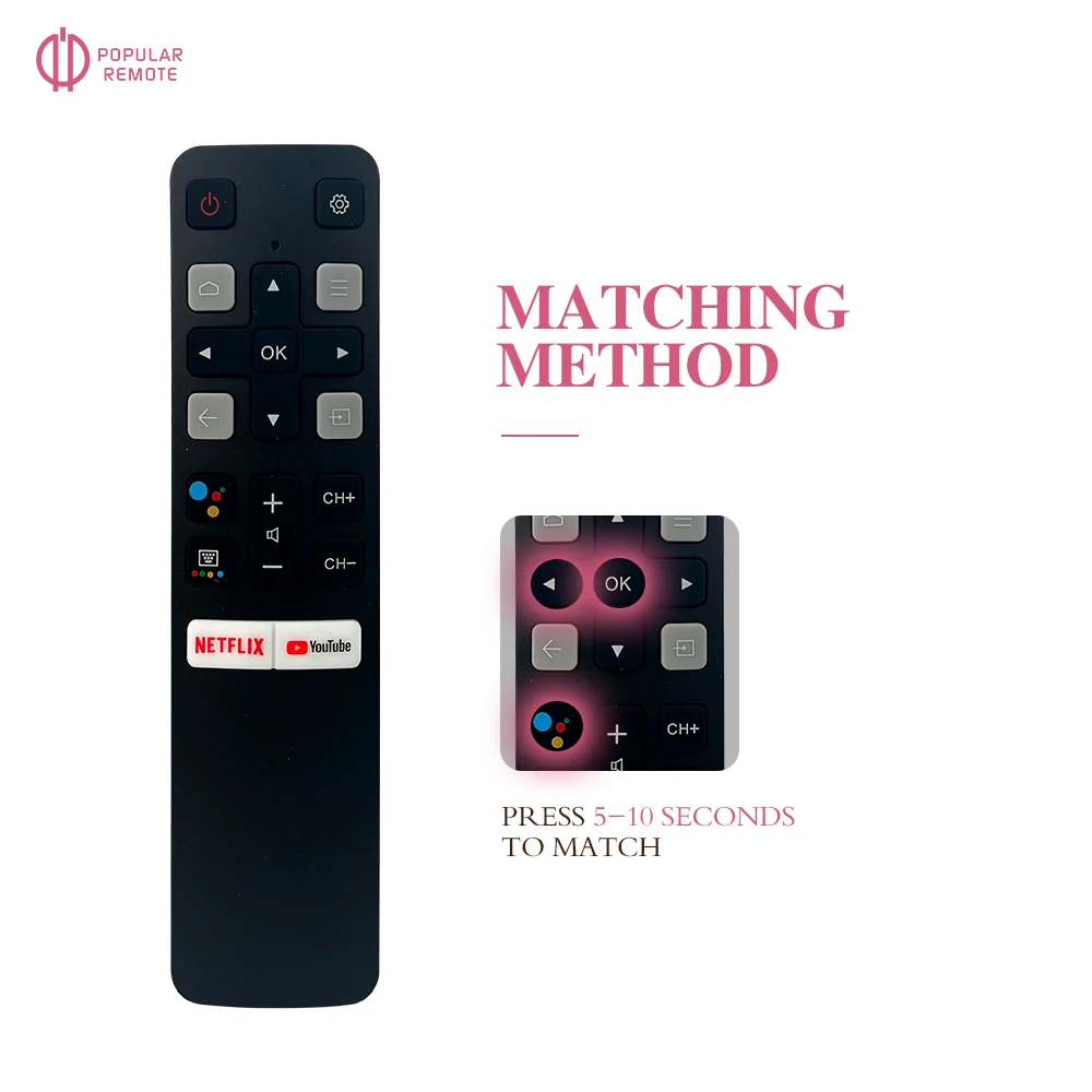 New Voice Remote RC802V FNR1 fit for TCL TV 40S334 50S434 55S434 75S434 40S330 70S430 32S334 55S435 50S435 43S43432S6500A 65P8S