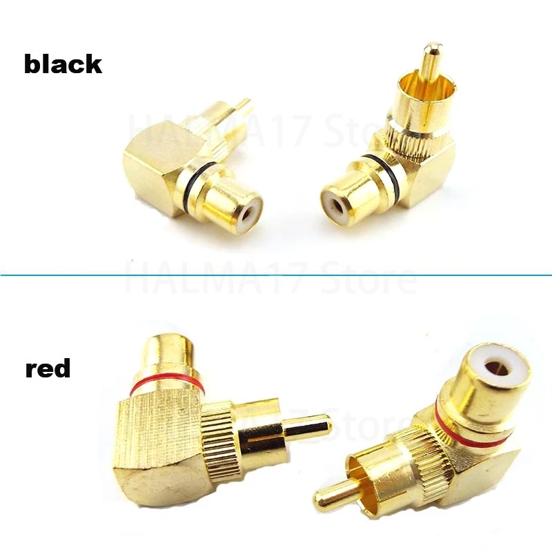 4Pcs Rca Right Angl…
