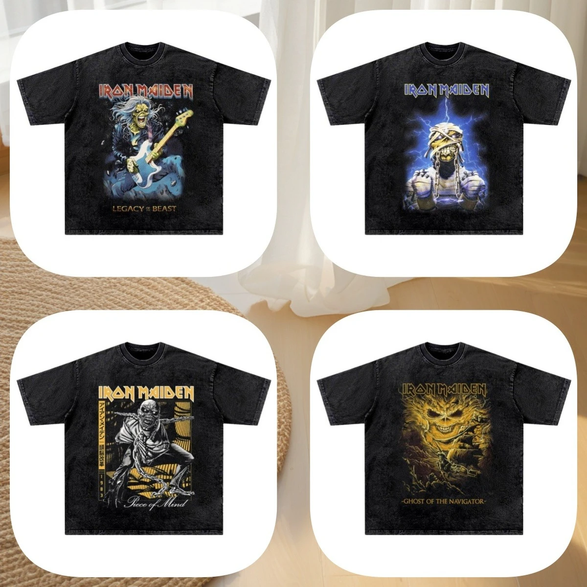 

Новая футболка Iron Lady Rock Band для мужчин и женщин с американскими трендовыми короткими рукавами в стиле хип-хоп в стиле ретро