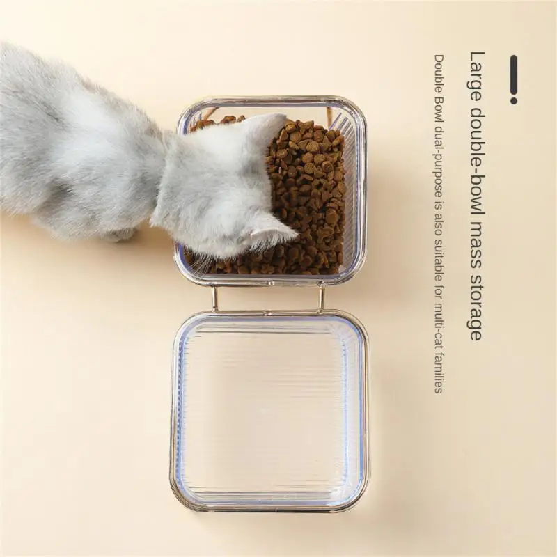 

Food Container Protects Cervical Neck Oblique Mouth Single/double Bowl Pet Supplies Drinking Cat Grain Bowl Rose Gold High Foot