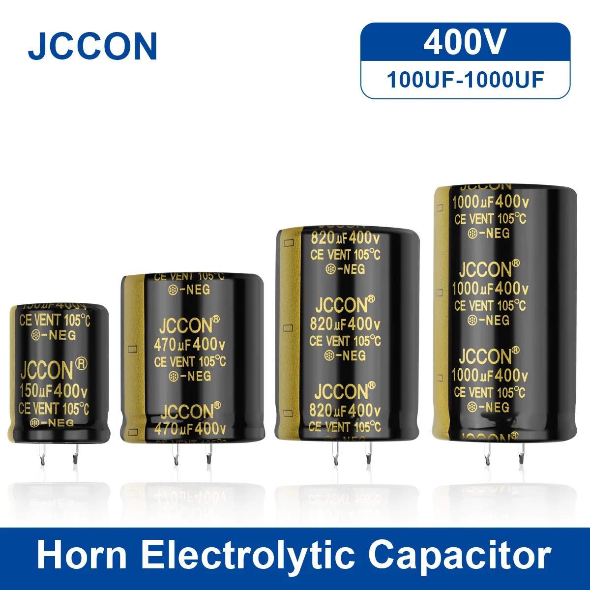 2 sztuk JCCON Audio kondensator elektrolityczny 400V 100UF 150UF 220UF 330UF 470UF 560UF 680UF 820UF 1000UF dla wzmacniacza Hifi Low ESR