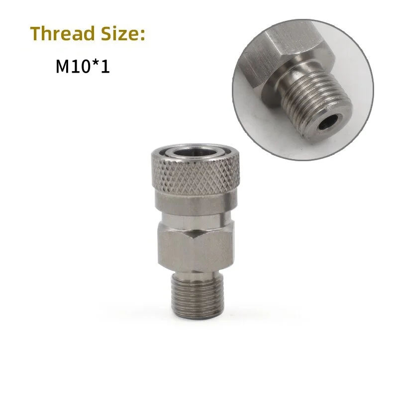 Hochdruck 8MM Foster Quick Disconnect Männlich Weiblich Adapter Füllnippel Blind Plug Gewinde 1/8NPT & 1/8BSP & M10 * 1 – Detail 11