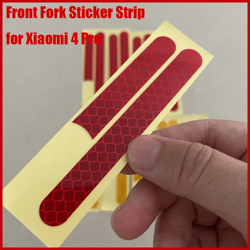 Front Fork Reflective Shell Sticker Strip for Xiaomi 4 Pro Electric Scooter Accessories Wheel Cover Red Yellow Sticker Strip