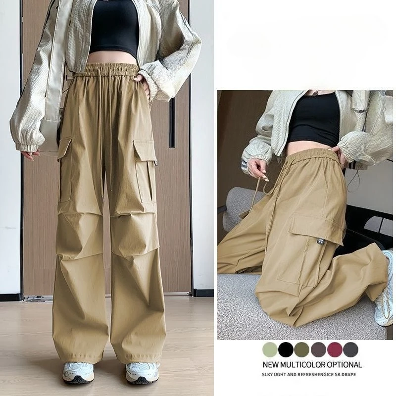 Harajuku السراويل البضائع غير رسمية فضفاضة Sweatpants الشارع الشهير ملابس حريمي الربيع والخريف الرجعية عالية الخصر السراويل موضة بنطلون